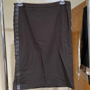 BCBG Brown knee length skirt